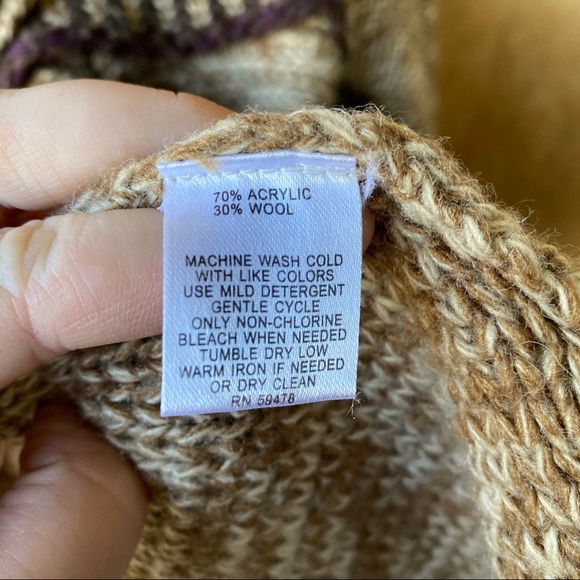 In Stitches Wool Blend Natural Cardigan - Picture 4 of 9